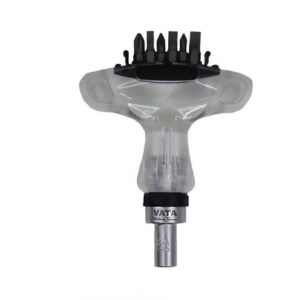 VATA Reversible Screwdriver with 10pcs Bits: Versatile Screwing Solution