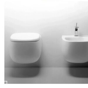 Ceramic Wall-hung Western Toilet Commode White