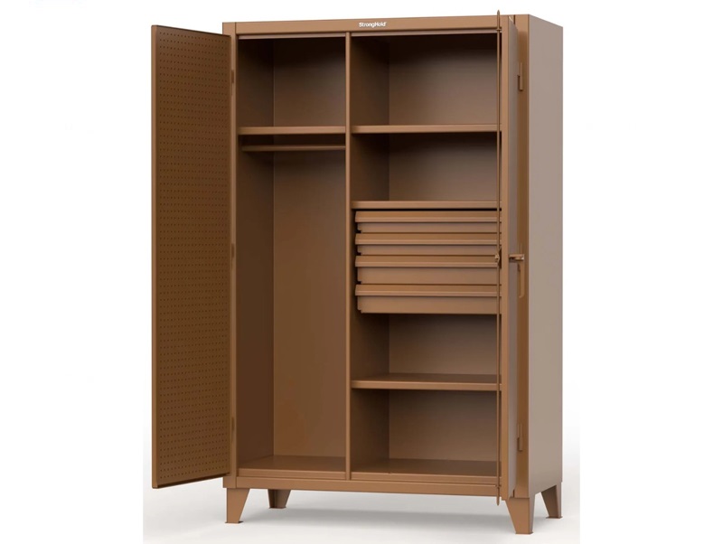wide-cabinet7.jpg Heavy Duty Steel Cabinet with Shelves & Drawers - Color can be customised - Image 1