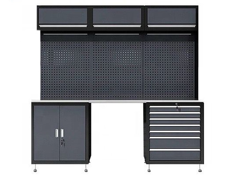 workstation-new-gray.jpg 2 mtr Compact Garage Storage Cabinet - Image 1