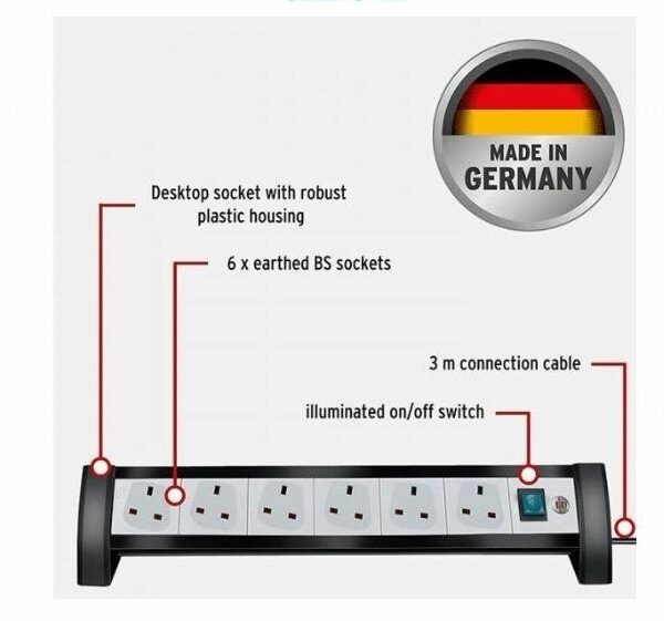 Brennenstuhl Premium Line 6-Way Power Strip
