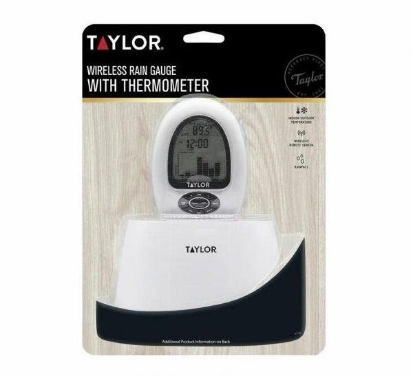Taylor Wireless Rain Gauge with Thermometer