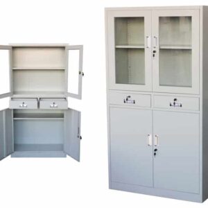 4 Door Steel File Cabinet with 2 Drawers