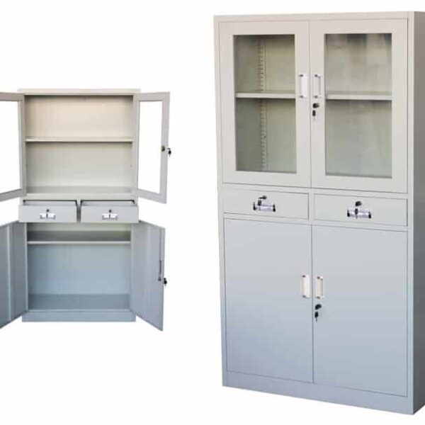 4 Door Steel File Cabinet with 2 Drawers
