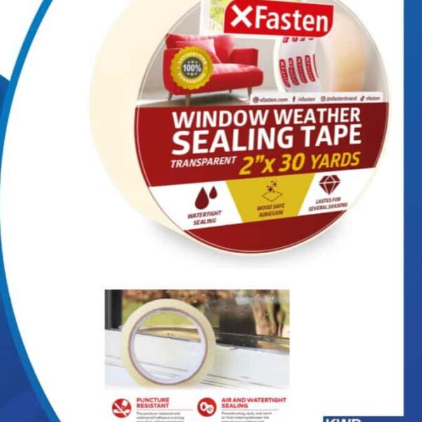 Xfasten Weatherproof Window Sealing Tape: Blocks Drafts & Saves Energy