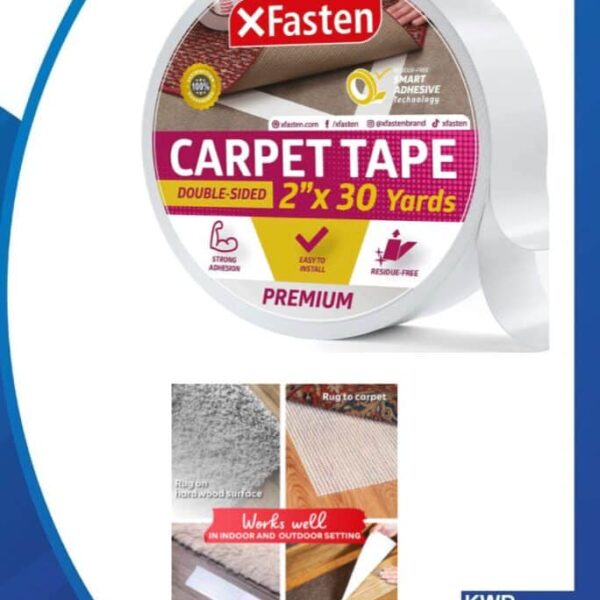 Xfasten Long-Lasting Carpet Tape: Keeps Carpets Secure and Prevents Curling