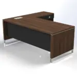 Linea Due with Open Shelf Return Executive Desks - Image 6