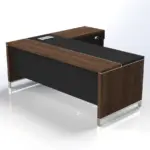 Linea Due with Open Shelf Return (Premium) Executive Desks - Image 7