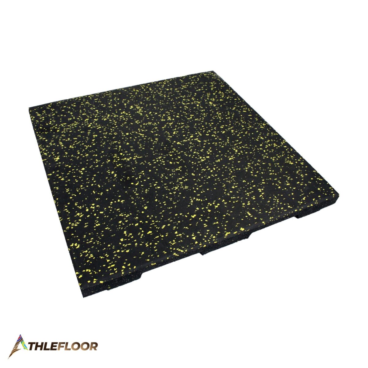 Rubber Straight Ramp Flooring Color Black with Yellow - Image 1