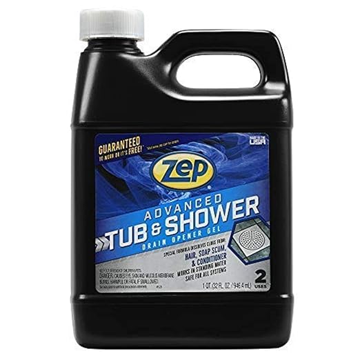 19-1.jpg New! Zep Advanced Tub and Shower Drain Opener Gel 32 Ounce - Image 1