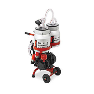 Melasty Double Milking Machine for Cow, Electric Portable Farm Milking Machine, Twin Bucket (Made in Turkey)