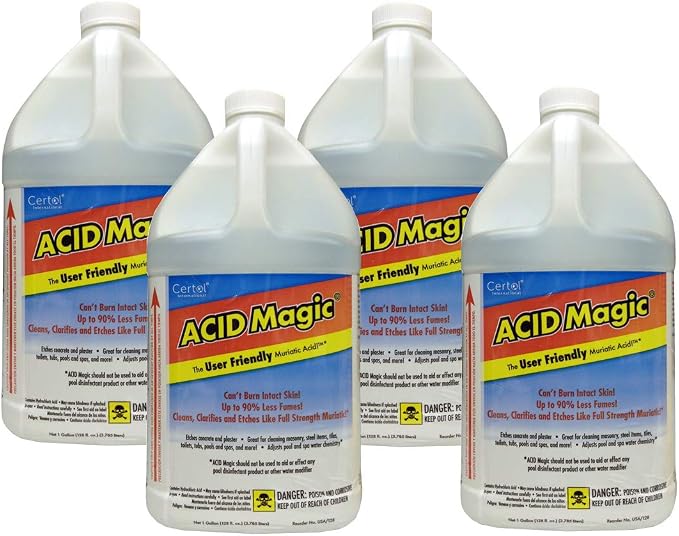 2-4-1.jpg ACIDMagic Muriatic Replacement Acid for High-Efficiency Cleaning - Ideal for Pools and Concrete - 1-Gallon - Image 1