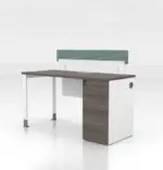 Noqi "U" Straight Desk with Fixed Pedestal W1400 x D600 x H750mm Workstations