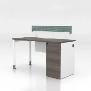 Noqi "U" Straight Desk with Fixed Pedestal W1400 x D600 x H750mm Workstations