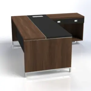 Linea Due with Open Shelf Return (Premium) Executive Desks