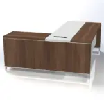 Linea Due with Open Shelf Return (Premium) Executive Desks - Image 4