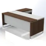 Linea Due with Open Shelf Return (Premium) Executive Desks - Image 6
