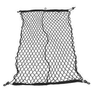 Generic 90 x 60cm Universal Black Car Rear Trunk Net Stretch Mesh Luggage Cargo