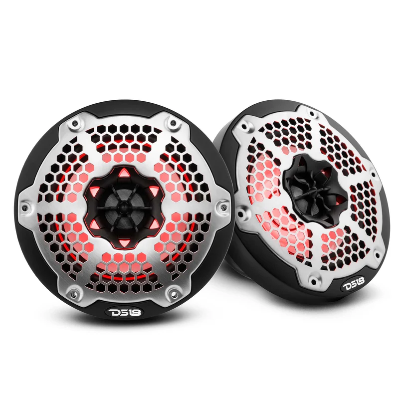 NXL-6M-BK.webp Coaxial Marine Speaker With LED RGB Light 300 MAX Peak Watt - Image 1