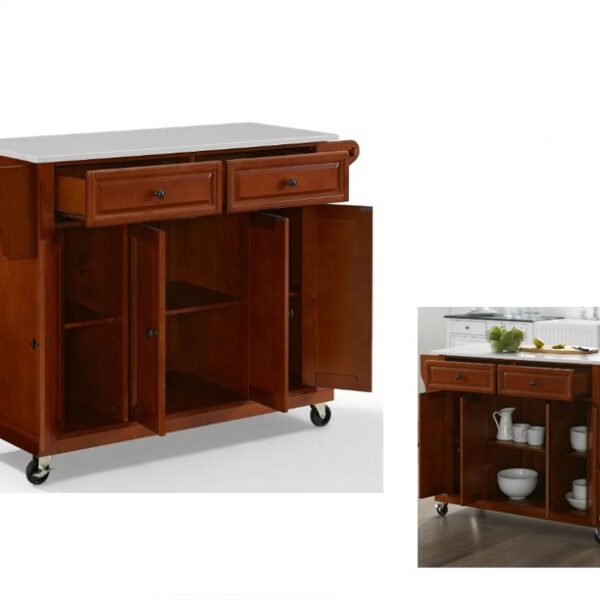 Customised Wood Kitchen Island with Granite Top