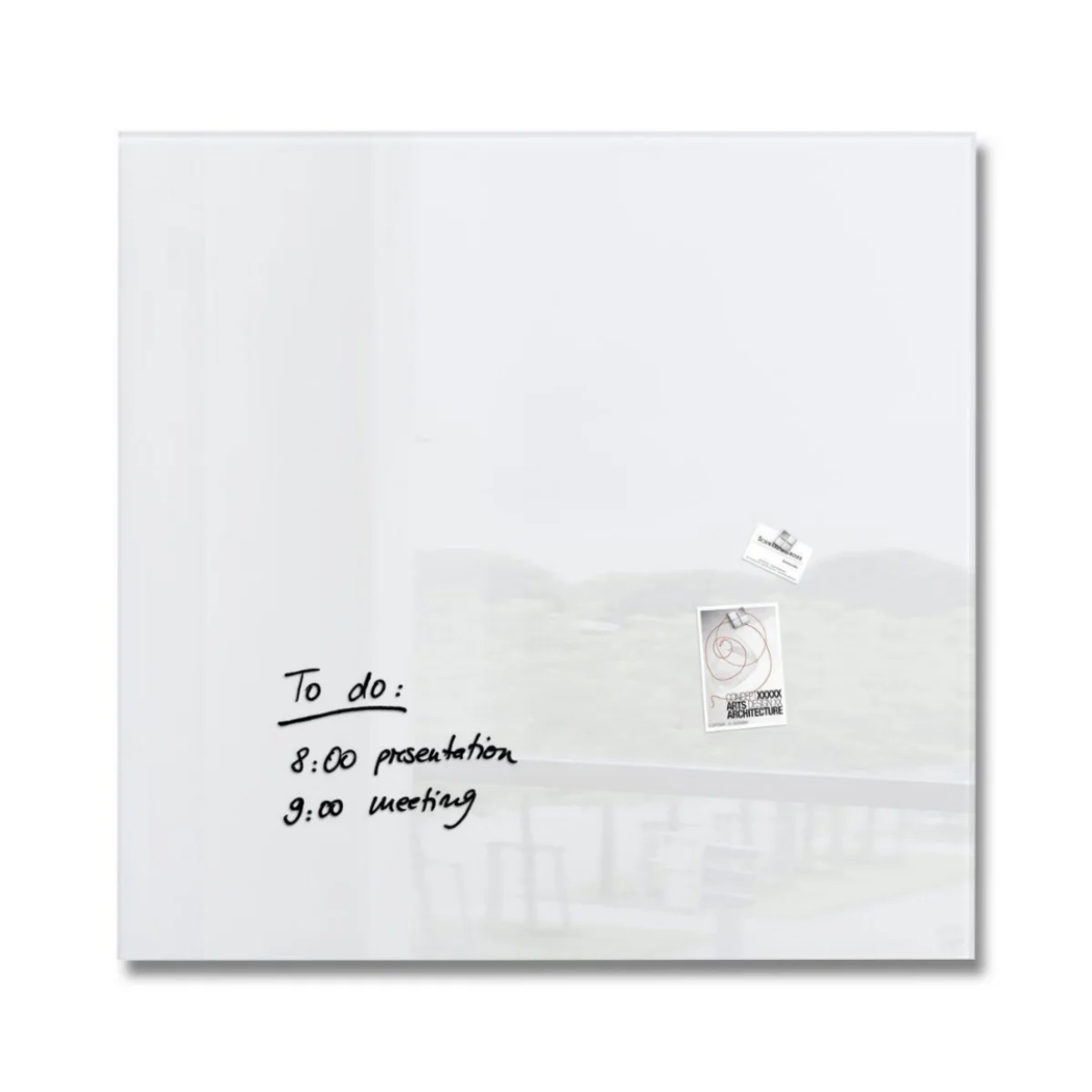 14-6.webp Sigel Magnetic Glass Board ARTVERUM, 100 x 100 cm, White - Image 1