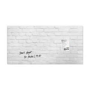 Sigel Magnetic Glass Board ARTVERUM, 91 x 46 cm, White Brick