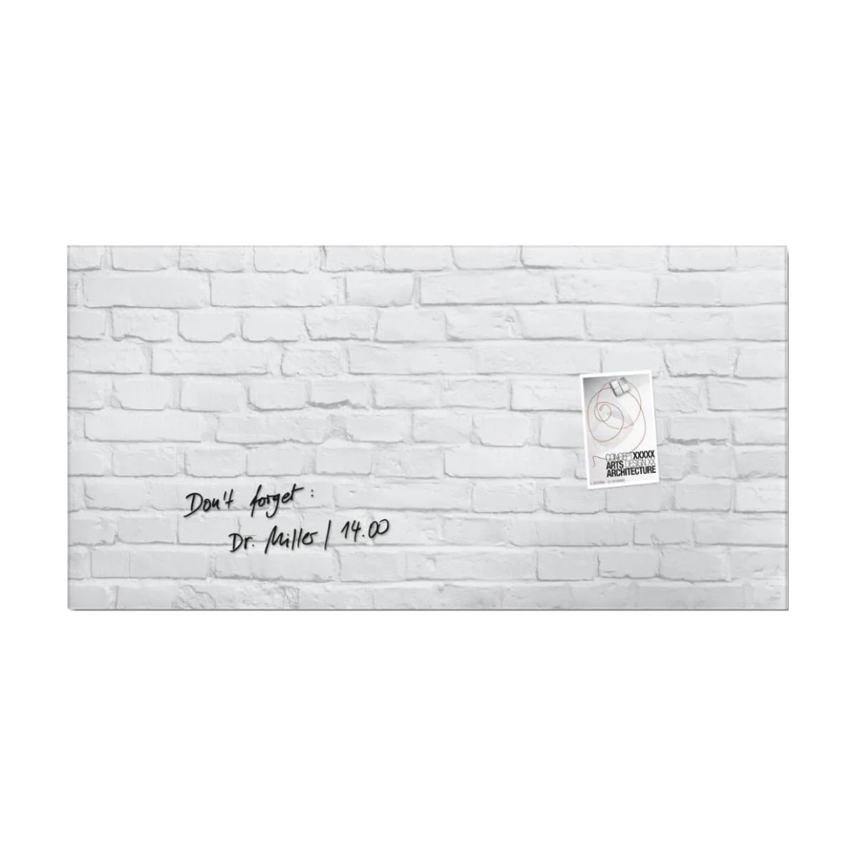 15-6.webp Sigel Magnetic Glass Board ARTVERUM, 91 x 46 cm, White Brick - Image 1