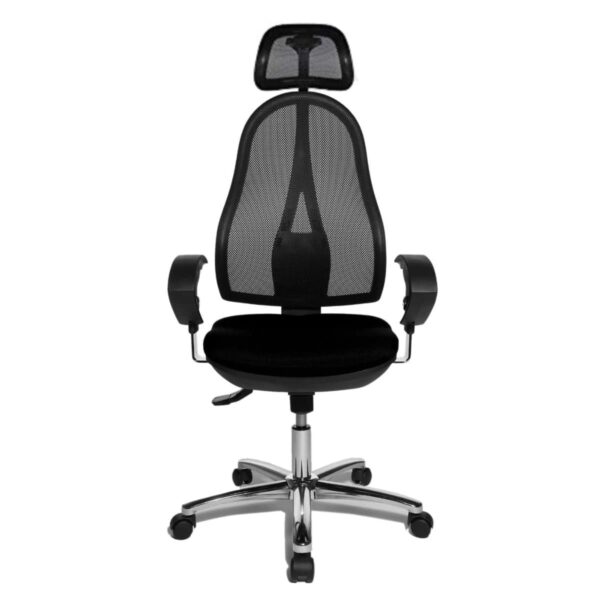 Topstar OPEN POINT SY Mesh Office Chair with Headrest, Mesh/Fabric Black