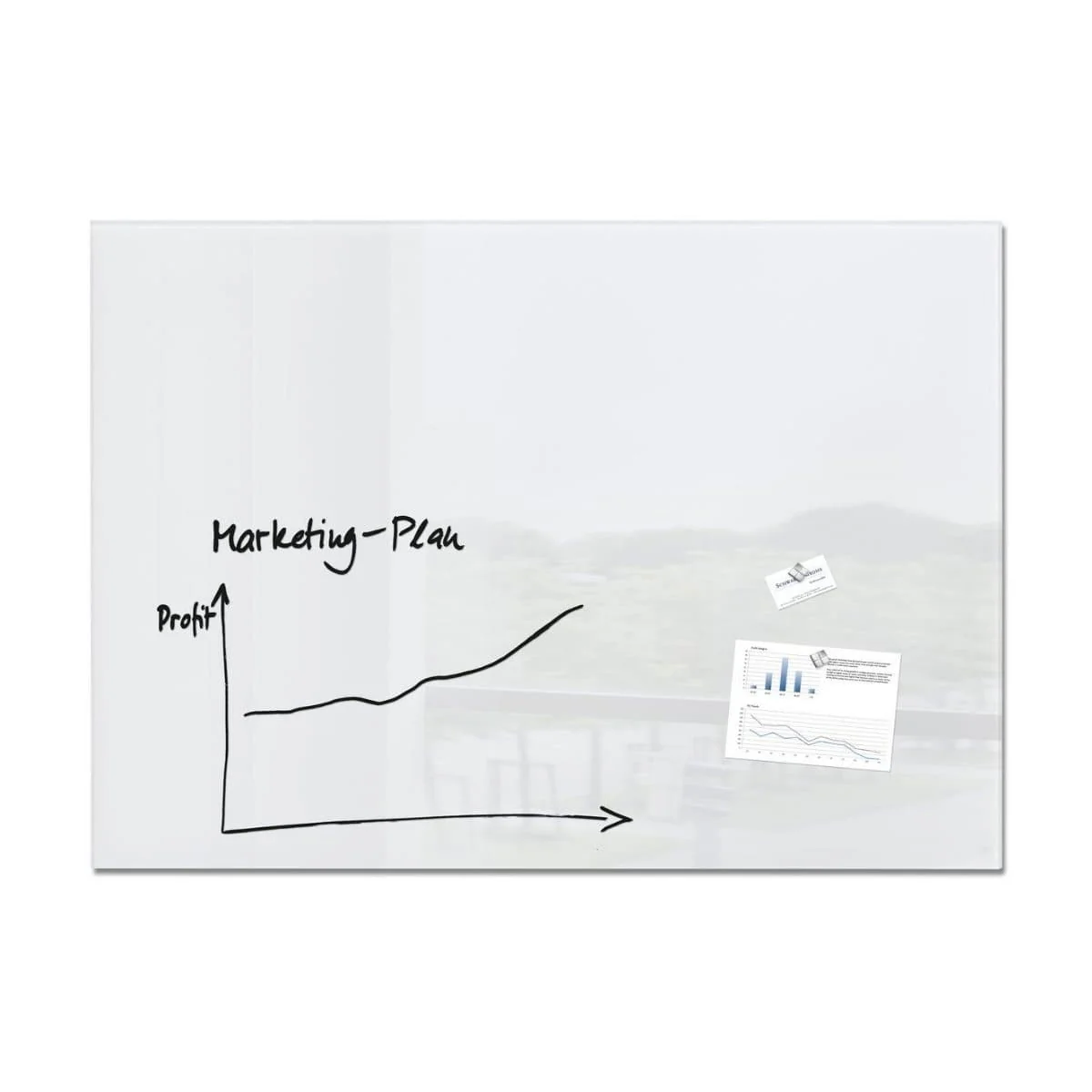 25-5.webp Sigel Magnetic Glass Board ARTVERUM, 120 x 90 cm, White - Image 1