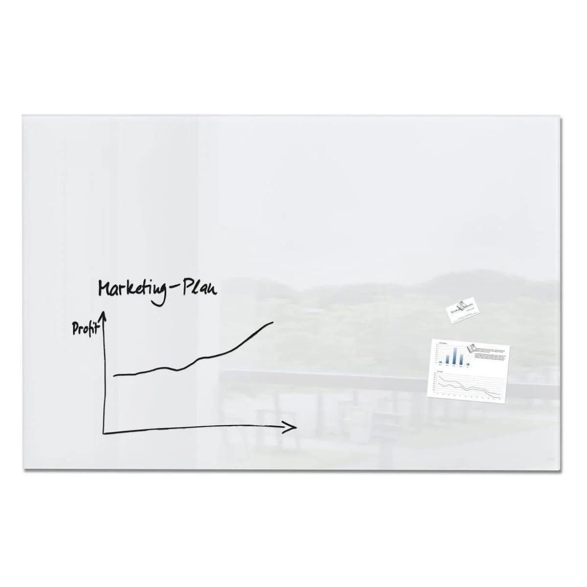 27-4.webp Sigel Magnetic Glass Board ARTVERUM, 150 x 100 cm, White - Image 1