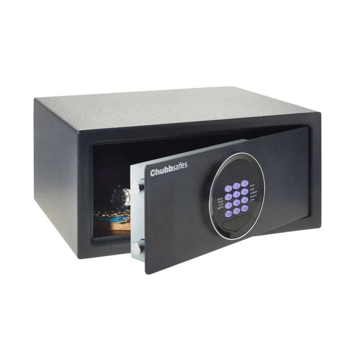 3-4.webp Chubbsafes AIR HOTEL Compact Safe 24L, Digital, Anthracite - Image 1