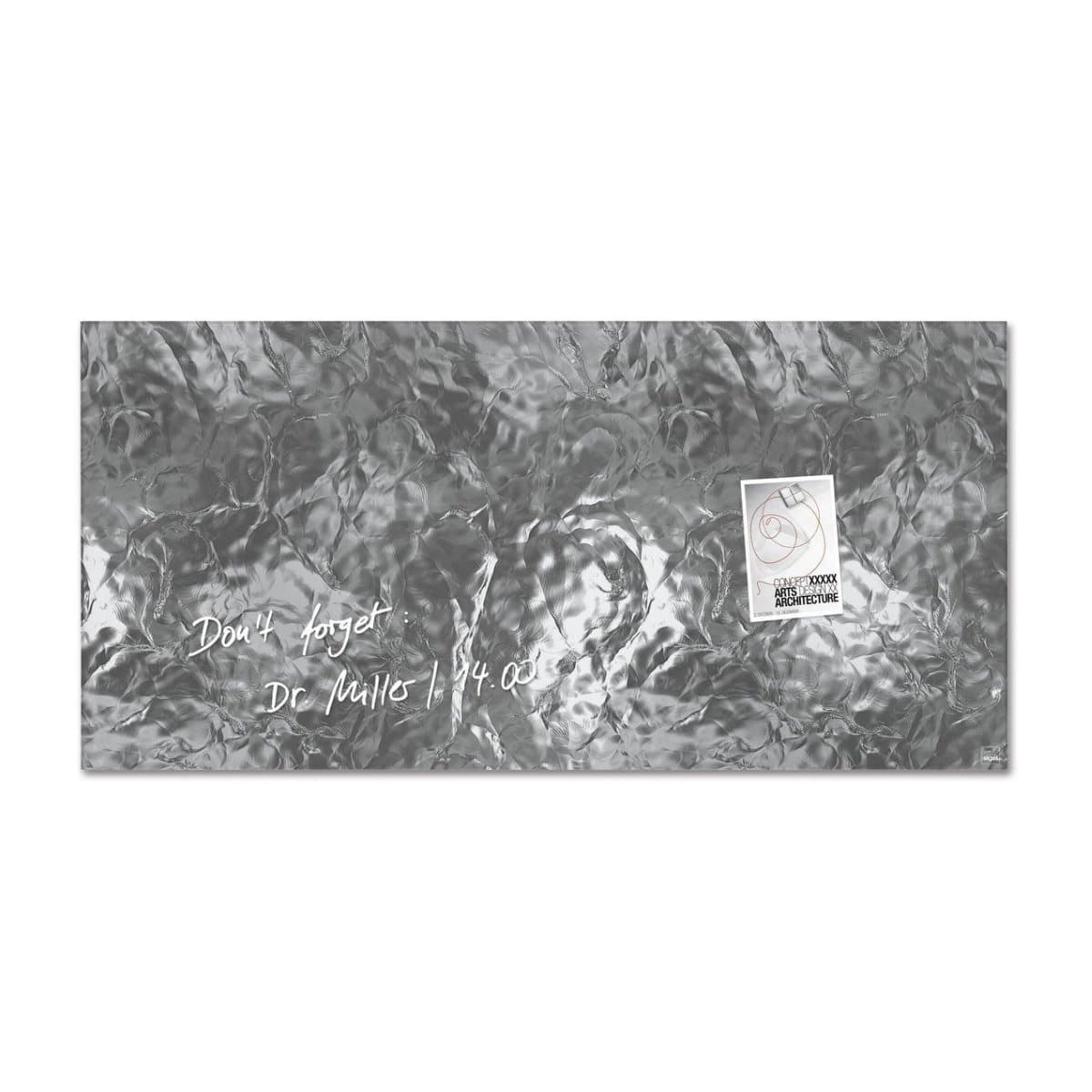 5-1.jpg Sigel Magnetic Glass Board ARTVERUM, 91 x 46 cm, Shiny-Silver - Image 1