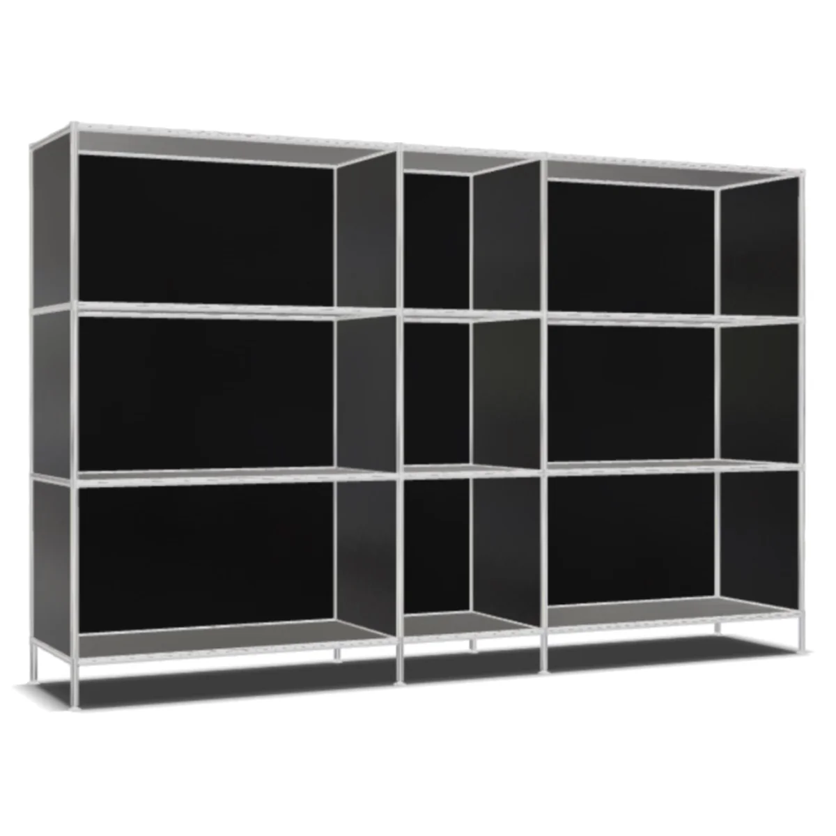 1-1.webp SYSTEM4 Shelf, 190 x 118 x 40 cm, Black - Image 1