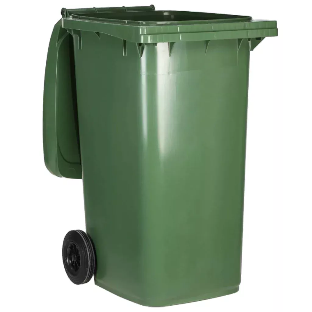 10-1-1.webp Mobile Garbage Bin, 120 litres, Green - Image 1