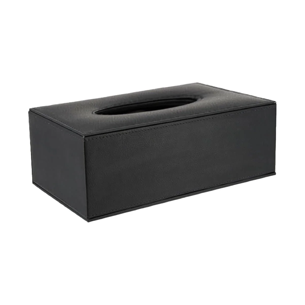 11-4.webp Konrad S. Tissue Box Cover, rectangular 25 x 13 x 8.5cm, PU Leather, Black - Image 1