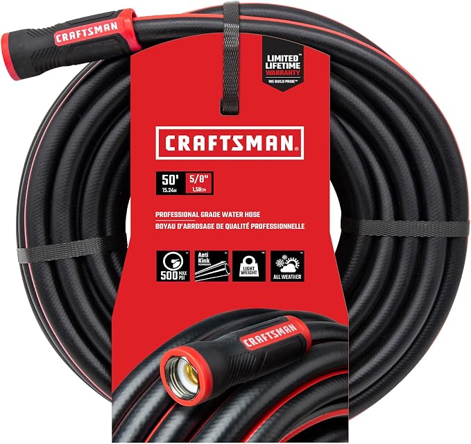 37.jpg Craftsman Heavy Duty Professional Grade Garden Hose, 50 Feet x 5/8 Inch - Image 1